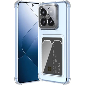 Caseart Xiaomi Mi 15 Kapak ile Uyumlu Kamera Korumalı Kartlıklı Darbe Emici Özellikli Şeffaf Silikon Kılıf