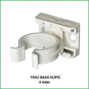 Baza Klipsi 4 Adet Beyaz