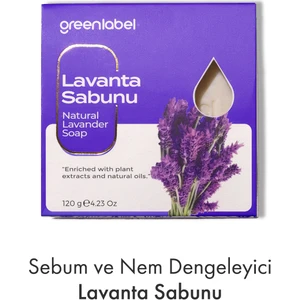 Green Label Lavanta Sabunu Natural Sebum Ve Nem Dengeleyici 120gr.