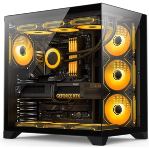 Alpha Elite 7x Argb Fan Kumanda ve Kontrolcü Atx Boş Bilgisayar Kasası Siyah