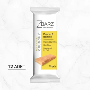 Crunchy Protein Bar Yer Fıstık - Muz 35G (12 Adet)