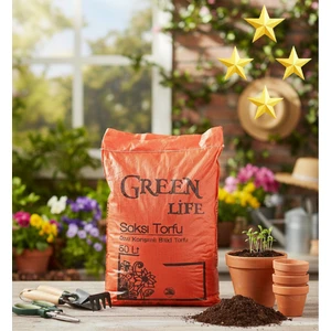 Green Life Perlit Katkılı Harika Bitki Toprağı, Fideleme, Çicek Toprağı, Htm Torf Humus Katkılı 50 L
