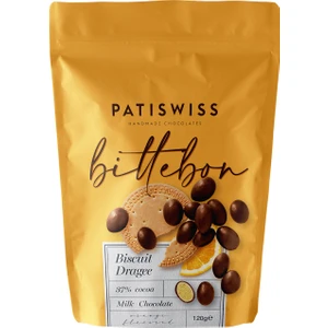 Bittebon Portakal Aromalı Sütlü Çikolatalı Bisküvi Draje 120G