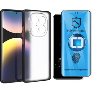 Xiaomi Redmi Note 14 Pro 4G Kılıf Zore Hux Kapak + Polymer Nano Ekran Koruyucu