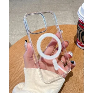 Pirok Store Iphone 15 Promax Magsafe Uyumlu Şeffaf Darbeye Dayanıklı Wireless Destekli Mükemmel Manyetik Silikon Kılıf