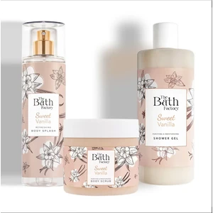 The Bath Factory Vanilyalı Vücut Peelingi + Vanilyalı Duş Jeli + Vanilyalı Vücut Spreyi