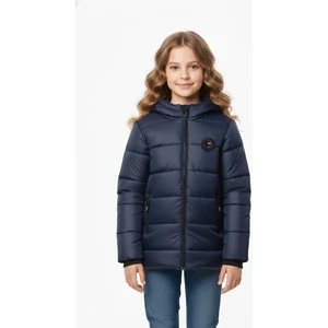 İçi Kürklü Cepli Kapüşonlu Jel Elyaflı Su ve Rügar Geçirmez Kız Çocuk Kışlık Mont