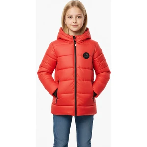 İçi Kürklü Cepli Kapüşonlu Jel Elyaflı Su ve Rügar Geçirmez Kız Çocuk Kışlık Mont