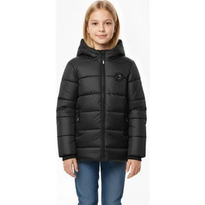 İçi Kürklü Cepli Kapüşonlu Jel Elyaflı Su ve Rügar Geçirmez Kız Çocuk Kışlık Mont