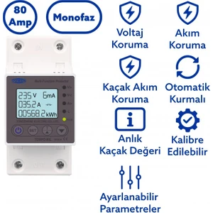 Kaçak Akım Koruma Rölesi Ve Yüksek Voltaj Ve Akım Koruyucu Röle 80A Devrimsel Yenilik