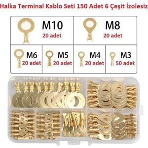 Hatfon Halka Terminal Kablo Seti 150 Adet 6 Çeşit  Izolesiz