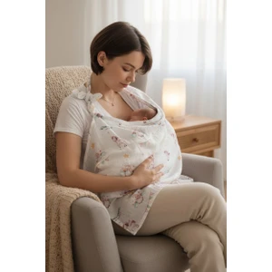 Organik Kumaş Emzirme Örtüsü - Unicorn