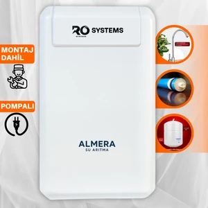 Almera Su Arıtma (MONTAJ DAHİL) Premium Pompalı Pro PH Alkali Mineral Eklentili Çelik Tanklı 10 Aşamalı Pompa Motorlu [Su Arıtma Cihazı]