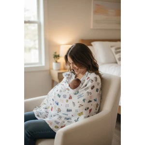 Organik Kumaş Emzirme Örtüsü - Küçük Gezgin