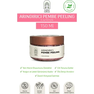 Nalan Sultan | Arındırıcı Pembe Peeling, Nemlendirir, Ölü Deriyi Arındırır, %100 Bitkisel (150ml)