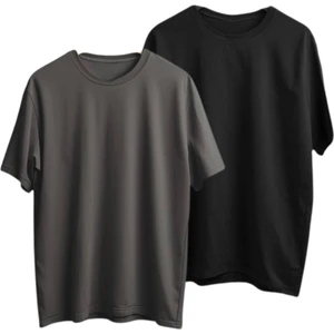 Triya Wear Studio 2'li Unisex Basic Tshirt
