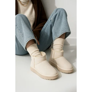 Hug Kadın Kalın Taban İçi Tüylü Günlük Mini Yarım Bot