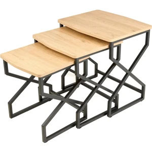 Just Home Pole Zigon Sehpa - Sepet / Siyah