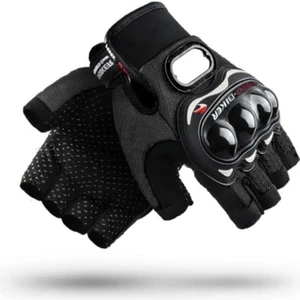 Edelvays Shop Kısa Motosiklet Eldiveni Siyah Yazlık