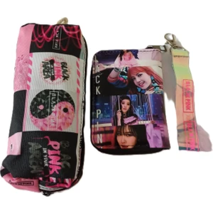 Black Pink Yılbaşı Özel Hediye Seti, Cüzdan, Kalemlik, Anahtarlık