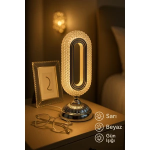 Vivido Home Kristal LED Krom Ozmo Masa Lambası