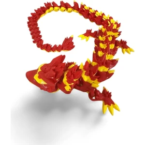 Renk Değiştiren 3D Baskı Ejderha Figürü – Hareketli Kuyruklu