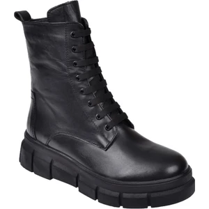 Hakiki Deri Postal Kadın Bot KMP-334707   Siyah