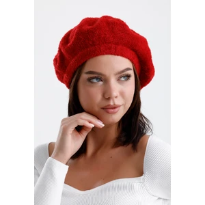 Nordarc Kırmızı Yünlü Peluş Fransız Ressam Şapka I Bere