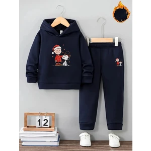 Kışlık Kız Erkek Çocuk Eşofman Takımı Snopy 5 6 7 8 9 10 11 12 Yaş Snoopy