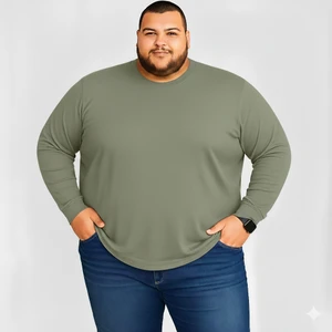 Erkek Büyük Beden Oversize Uzun Kollu T-Shirt 3xl 4xl 5xl 6xl 7xl 8xl 9xl