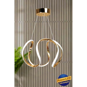 Kumandalı Gold Lüks 3 Renk Ledli Avize