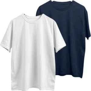 Triya Wear Studio 2'li Unisex Basic Tshirt