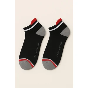 Erkek Havlu Taban Step Çorap Siyah