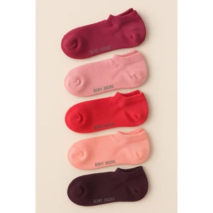 Katia & Bony Unisex 5'li Basic Step Çorap Pembe Mix