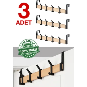 Kapı Arkası Elbise Askısı Masif Çam Ahşap Banyo Salon Genç Odası Kapı Arkası Askılık