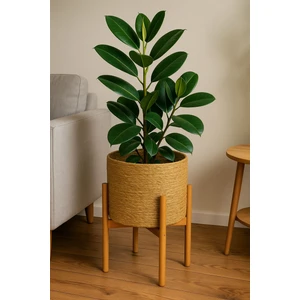 Hasır Saksı ve Standı 24CM