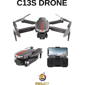 Drone C13S 4K 3kamera Engel Kaçınma 360° Akrobasi Fırçasız Dron Motor Optik Akış Katlanabilir Drone