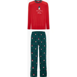 Erkek Dwarf Yeni Yıl Desenli Pamuklu Pijama Takımı