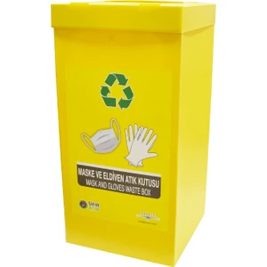 Geri Dönüşüm Kutusu - Sıfır Atık Kutusu Eldiven ve Maske