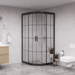 Black Luna 6mm Karolajlı Oval Duşakabin