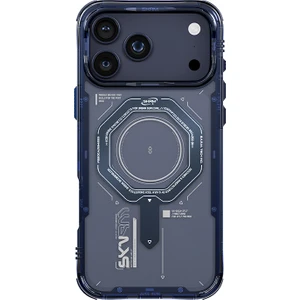 iPhone 17 Pro Max Uyumlu Kılıf Skinarma M-Safe Şarj Özellikli Airbag Tasarımlı Magma Kapak Mavi