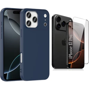 Apple iPhone 17 Pro Uyumlu Içi Kadife Lansman Kılıf ve 5d Tam Kaplayan Cam Ekran Koruyucu