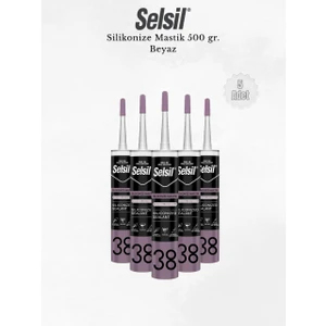 Silikonize Beyaz Mastik 500 Gr. - 5 Adet