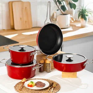 Rozella 7 Parça Titanyum Tencere Seti - Gri