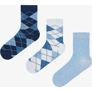 Çok Renkli Erkek Diamond 3lü Soket Çorap