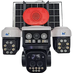 O-Kam 5051 3 Lens 3 Kamera 10X Optik Zoom 4g Güneş Enerji Solar Ptz Kamera