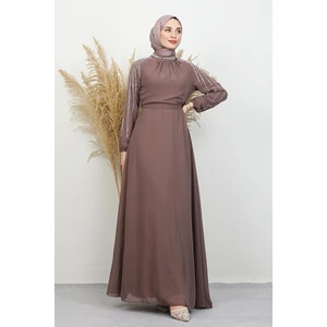 Giza Store Semra Tesettür Elbise Gül Kurusu