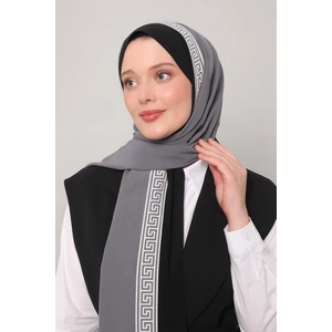 Füme Labirent Desen Medine Ipeği Şal