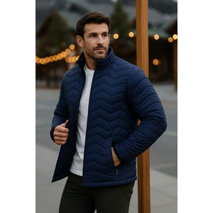 Erkek Trend Premium Lacivert Şişme Mont