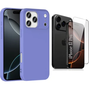 Apple iPhone 17 Pro Uyumlu Içi Kadife Lansman Kılıf ve 5d Tam Kaplayan Cam Ekran Koruyucu